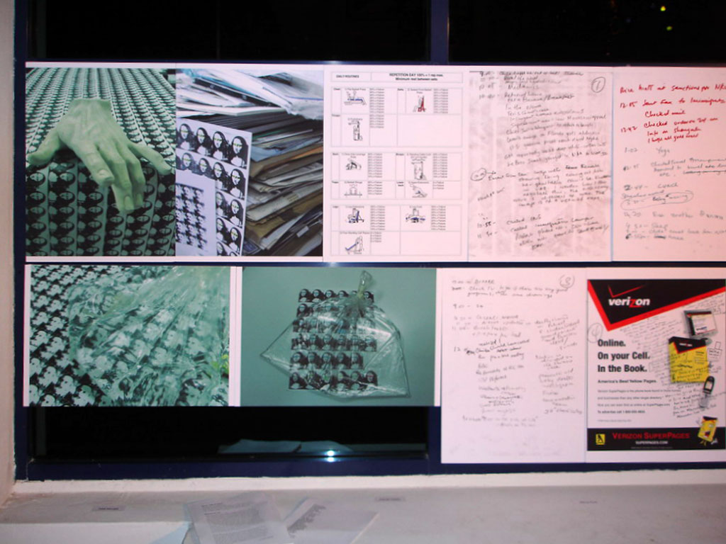 Claude Closky, ‘Daily routines’, 2005, color print on paper, 59,5 x 42 cm. Exhibition view ‘Heal the World’, Hotel Ibis, Dubai. 7 April 2005.  Curated by Sunny Rahbar